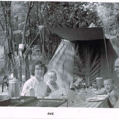 Camping on the Pine River August 1963