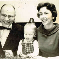 Loren and Lyn with Dirck Christmas 1959