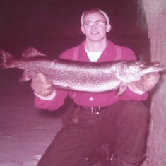 Northern Pike caught on Hanging Horn Lake. Mounted for display.