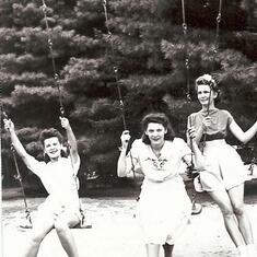 Swinging at Coney Island ~ Lorett & sisters Helene & Delphine