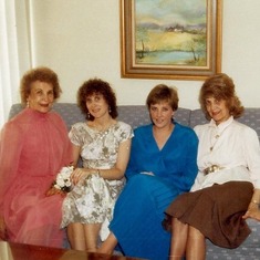 Lorett, daughter Cat (Patti), Sue, Marissa (Marie) Kolodey Kosens ~ 1989