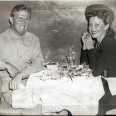 Mel & Lorett ~ 1943, between their January wedding & Dad getting drafted a few months later?