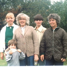 Mom, Gram, Becky, her son, and Ant Pat. Time for a trim.