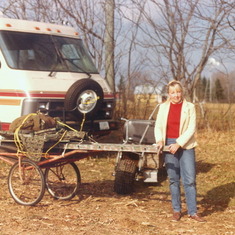 Camping .. yes, she was the horse, that pulled the trolley, through the snow, up the hill, in the woods,  ...
