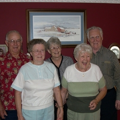 Uncle Edgar, Aunt Marlene, Mom, Aunt Donna, Walt.
