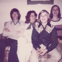 Lon, Mom, Ray, Jonna. Christmas 1979