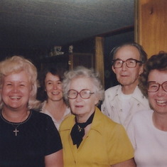 Aunt Donna, Mom, Grandma Ring, Grandpa Ring and Aunt Marlene. 1978