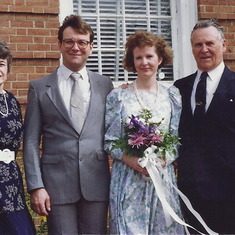 Mom, Walter, Catherine and Walt at Walter and Catherine's wedding.