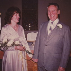 Walt and Mom at their wedding in 1981.