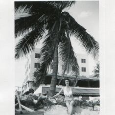 Lori Albert on leave soaking in the rays sometime in 1946 somewhere in Florida.