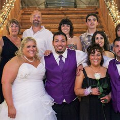 The family at Aaron and Ilia's wedding