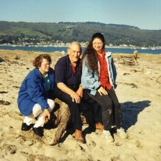 1990 Eva, Lou and Sharlyn. Half Moon Bay