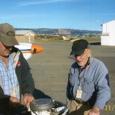 2004 Lou and Joe getting the motor ready for Buffalo Honey
