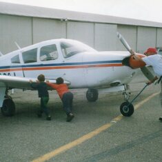 2001 Lou, Spencer & Aaron after a flight
