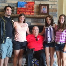 June 2015 - Summer Family Gathering at the Finch's house. Pictured (left to right): Chris Fanning, Alyssa Finch, Lou, Christina Finch, & Anna Finch