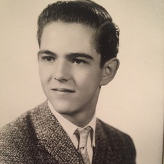 Lou's Sophomore year High school photo - 1960. Dad, you were so handsome!