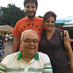 St. Rocco's Feast August 2015 - Lou with his daughter, Lori Finch and his Grandson, Tony Finch.