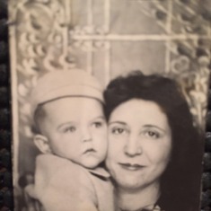 Nettie (Lou's Mother) with her Little boy, Louie - 1944