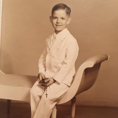 Dad/Lou at his first communion.