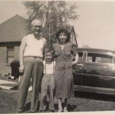 Lou as a young boy with his Uncle Frank (Lou's Father's older brother) and Mother, Nettie.