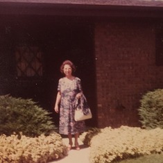 Nettie Mortellaro pictured in front of her Lakewood, Colorado home. Early 1990's