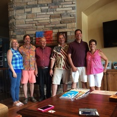 June 2015 - Baiamonte Family Gathering at the Finch's house. Pictured (left to right): Kelly Langoni (Lou's Niece), Rob Baiamonte (Lou's Nephew), Uncle Phillip Baiamonte (Lou's Brother-in-law), Jim and Tom Baiamonte (Lou's Nephews) and Lori Finch