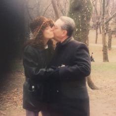 Lou and Gina in New York's central park, 1999