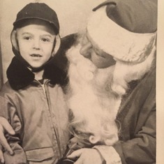 Dad/Lou on Santa's Lap as a little boy