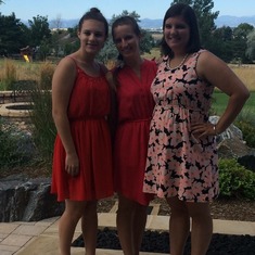 August 2015 - Leslie's (Tony's now wife) Bridal Shower. Lou's 3 Granddaughters (Left to right): Christina (15), Anna (20), Alyssa (22).