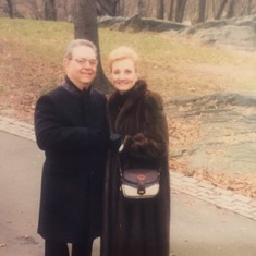 Dad/Lou, Eydie/Mom, in New York Central Park, 1999.