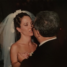 Gina and Gary's wedding - Father-Daughter dance. Gina and Dad/Lou Mortellaro, June 23rd, 2002