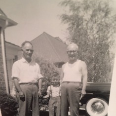 Dad/Lou as a little boy with his Father (Louie V. Mortellaro) and his Uncle Frank Mortellaro (older brother, to Louie V).
