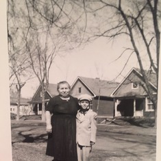 Dad/Lou as a little boy with his GrandMother, Josephine De Nuzzi (Nettie's Mother)