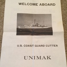 The "Unimak" Coast Guard Cutter - Dad's/Lou's Ship he served on while in the Coast Guard. 1964