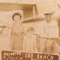 July 29th, 1951 - Lou with his parents (Nettie and Louie Mortellaro) at the Sky Ranch Airport.