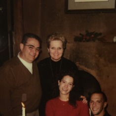 New Year's Eve 1998 (soon to be 1999) at "The Fort Restaurant" in Morrison, Colorado. Pictured wit Lou is Eydie, Gina (Lou's youngest daughter) and Louie Jr. (Lou's only son).