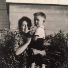 Lou/Dad as a little boy (3 or 4 years old) with his Mother, Nettie.