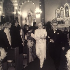 Lou Mortellaro with Eydie Mortellaro at Gary and Gina's Wedding. Mt. Carmel Catholic church, Denver, CO. June 23, 2002.