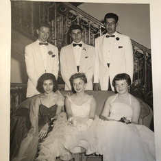 Lou and Kay attended many dances together (Lou back right, Kay front left)