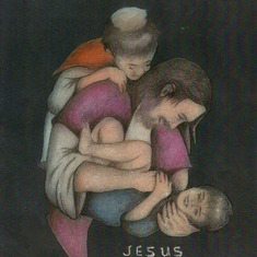 Dad's artwork, Jesus and Children