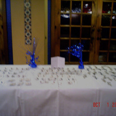 Birthstone Angel Pins and Cross Key Chains for Guests