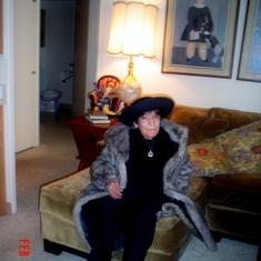 Mary Lou Vela. Marie would get mom all dress up on special occasions. She loved dressing to the 9s. She great for an 81 years old. Mom loved her clothes and shoes. She always found really nice clothes, coats and thing for her grandchildren at the Goo