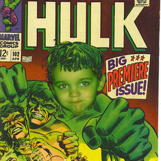 Michael made Bubby The Hulk p.