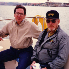 1990 Chris Sullivan and father-in-law Lou Havens