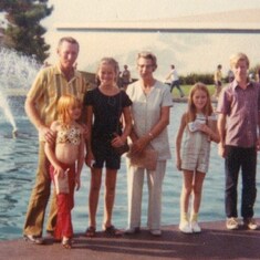 Dad with the kids and Elsie Watson in San Diego 1972