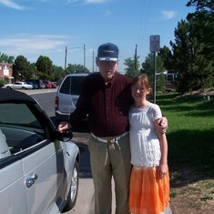 Grandpop and his granddaughter, SaraBeth in Commerce City, CO (2006)