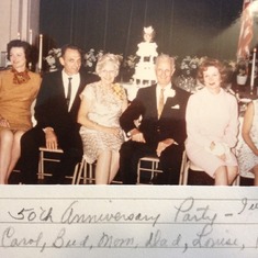 July 1967, Newport Beach, California - 50th Anniversary of Edith & Harold, with Carol, Bud, Louise & Helen