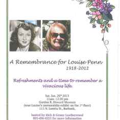 Louise Remembrance Event 1/26