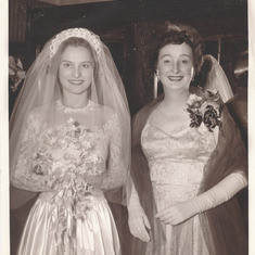 First marriage, age 19, with her beloved mother, Carolyn