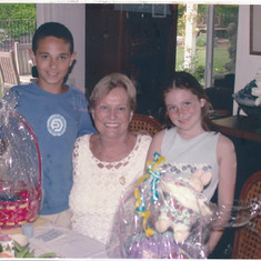 Louise loved giving Marie and Chris Easter baskets!